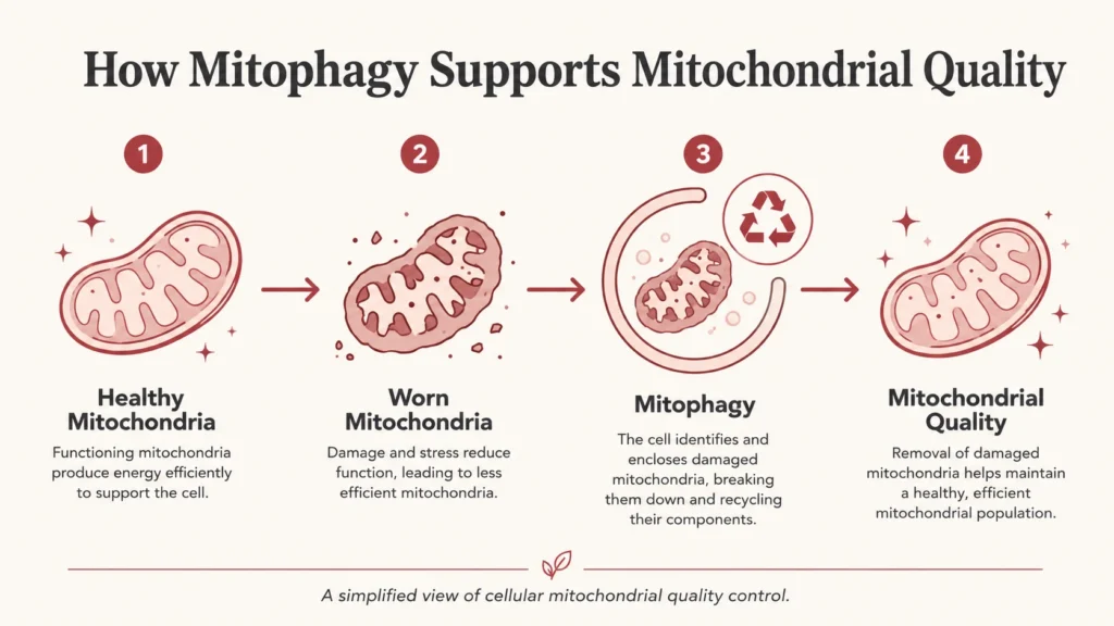 The process of mitophagy supports mitochondrial quality